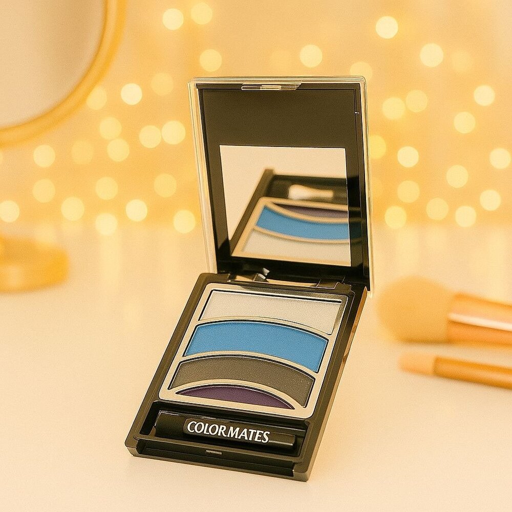 Colormates Mirror Case Eyeshadow Ice Princess 4 Pan Palette Long Wearing
